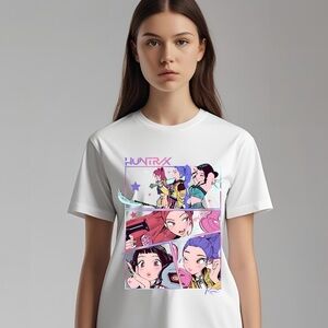 Adult kpop demon Hunters Anime Design Graphic T-shirt